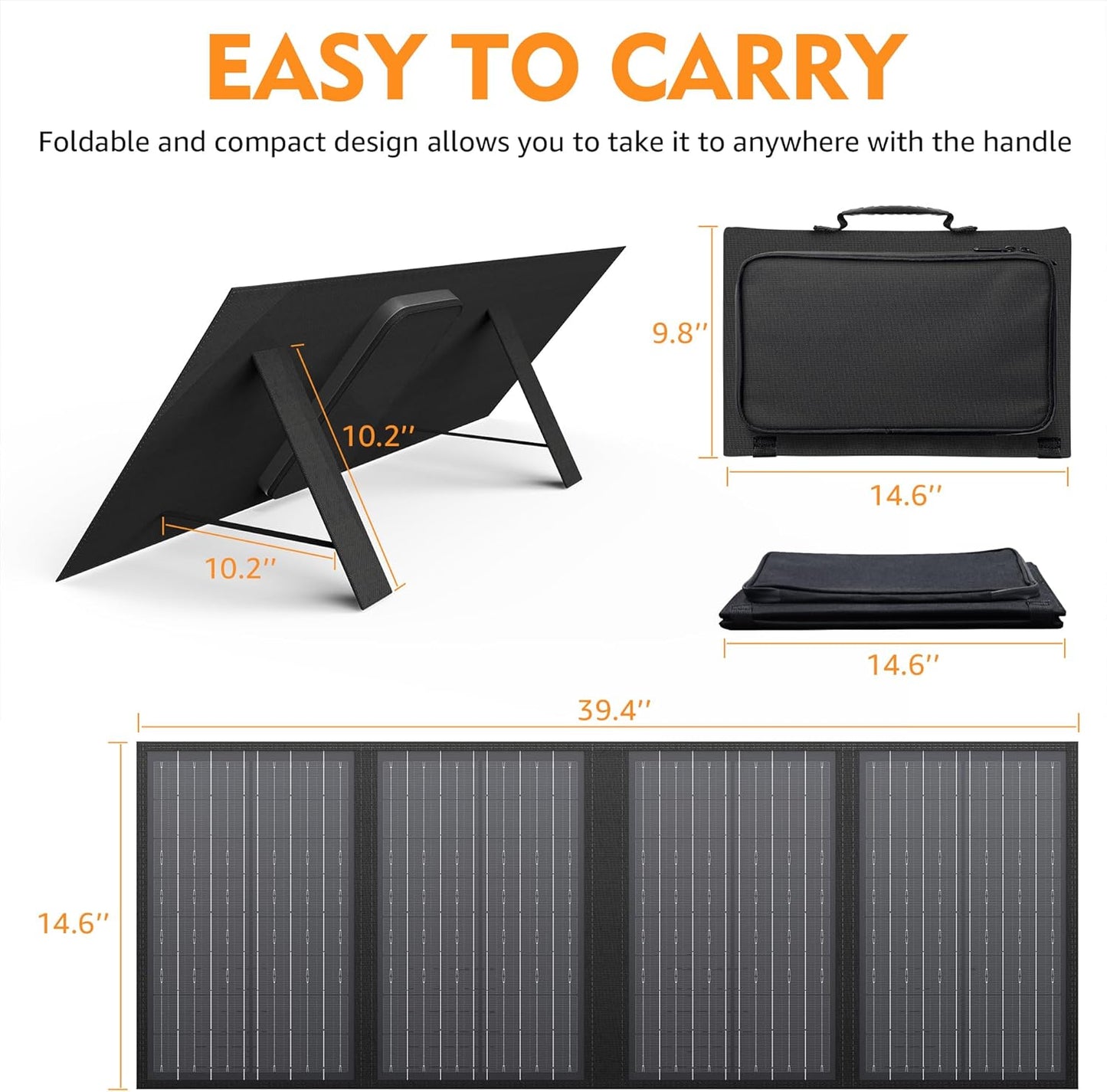 350W Portable Solar Generator with 60W Solar Panel, 70,000Mah Backup Lithium Battery, 110V/350W Pure Sine Wave AC Outlet, Power Station with Solar Panel for Outdoors Camping Travel Hunting