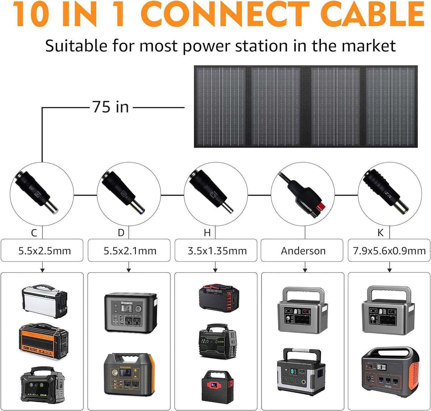 350W Portable Solar Generator with 60W Solar Panel, 70,000Mah Backup Lithium Battery, 110V/350W Pure Sine Wave AC Outlet, Power Station with Solar Panel for Outdoors Camping Travel Hunting